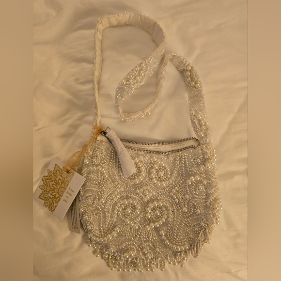 TJ Maxx Marshall’s viral Pearl Beaded Shoulder Bag with Beaded details hanging - Picture 1 of 4